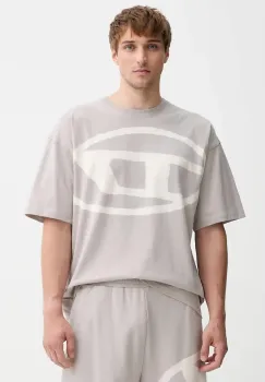 Diesel tricou din bumbac T-BOXT-BLEACH culoarea gri, cu imprimeu, A14872.0QKAS imagine