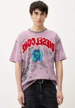 Diesel tricou din bumbac T-BOXT-R9 T-SHIRT barbati, culoarea roz, modelator, A16164.0GIAR imagine