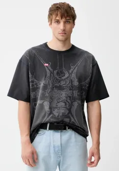 Diesel tricou din bumbac T-BOXT-T13 culoarea gri, cu imprimeu, A19314.0KIBW imagine