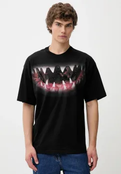 Diesel tricou din bumbac T-BOXT-T21 culoarea negru, cu imprimeu, A19617.0PLAT imagine