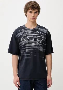 Diesel tricou din bumbac T-BOXT-T5 culoarea bleumarin, cu imprimeu, A18653.0AGCA imagine