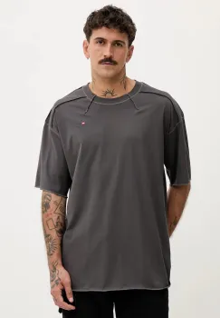 Diesel tricou din bumbac T-CRAHOR-BOXT-T1 culoarea gri, uni, A19463.0NIAX imagine