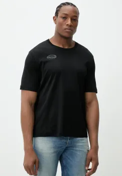 Diesel tricou din bumbac T-MADJUST-R2 T-SHIRT barbati, culoarea negru, cu imprimeu, A16432.0SKAF imagine