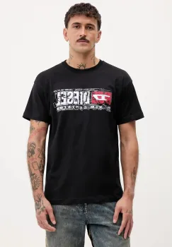 Diesel tricou din bumbac T-NORM-T6 culoarea negru, cu imprimeu, A19436.0PLAT imagine