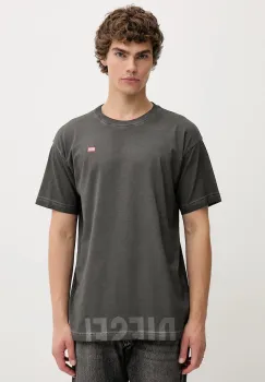 Diesel tricou din bumbac T-NORM-T7 culoarea gri, cu imprimeu, A18739.0IKBQ imagine