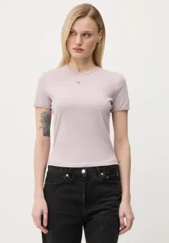 Diesel tricou din bumbac T-UNCUTIE-LONG-D T-SHIRT femei, culoarea roz, A14962.0GRAI imagine