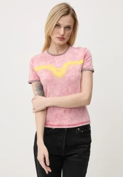 Diesel tricou T-UNCUTIE-LONG-Q3 T-SHIRT femei, culoarea roz, A17316.0SLBB imagine