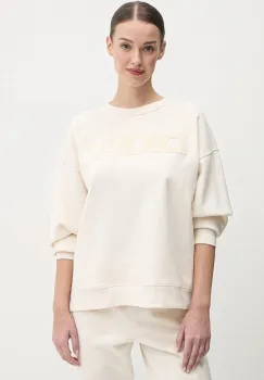 Dkny bluza femei, culoarea bej, cu imprimeu, DP5T1140 imagine