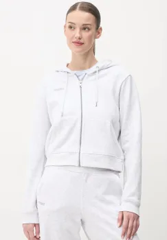 Dkny bluza femei, culoarea gri, cu gluga, uni, DP5J9508 imagine