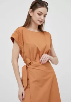 Dkny bluza femei, culoarea maro, neted imagine