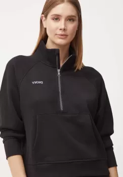 Dkny bluza femei, culoarea negru, cu gluga, cu imprimeu, DP4T9993 imagine