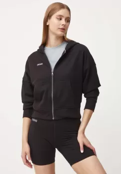 Dkny bluza femei, culoarea negru, cu gluga, melanj, DP4J9489 imagine