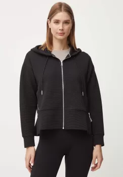 Dkny bluza femei, culoarea negru, cu gluga, neted, DP4J9312 imagine
