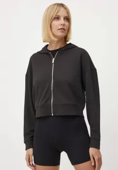 Dkny bluza femei, culoarea negru, cu gluga, neted, DP4J9385 imagine