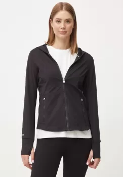 Dkny bluza femei, culoarea negru, cu gluga, neted, DP4J9408 imagine