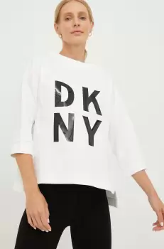 Dkny bluza femei, culoarea negru, cu imprimeu imagine