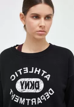 Dkny bluza femei, culoarea negru, cu imprimeu imagine