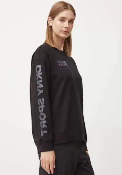 Dkny bluza femei, culoarea negru, cu imprimeu, DP4T9970 imagine