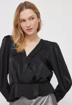 Dkny bluza femei, culoarea negru, neted imagine