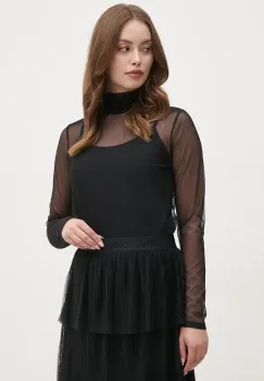Dkny bluza femei, culoarea negru, neted, P4HH7XSF imagine