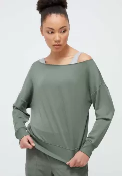 Dkny bluza femei, culoarea verde, neted imagine