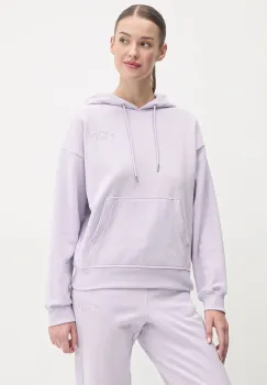 Dkny bluza femei, culoarea violet, cu gluga, uni, DP4T1097 imagine