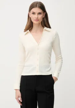 Dkny camasa culoarea bej, cu guler clasic, slim, DJ5T1385 imagine