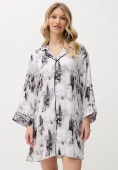 Dkny camasa de noapte culoarea gri, bumbac, YI30053 imagine