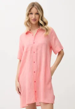 Dkny camasa de noapte din in culoarea portocaliu, YI30054 imagine