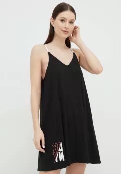 Dkny camasa de pijama femei, culoarea negru imagine