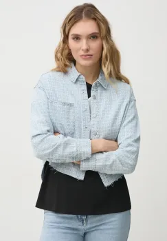 Dkny camasa din bumbac femei, cu guler clasic, regular, DJ5W2123 imagine