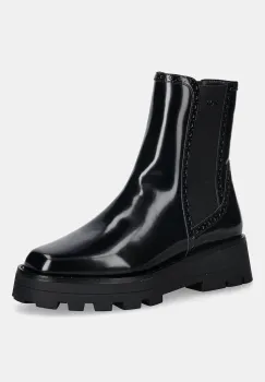 Dkny cizme Sanchit culoarea negru, cu toc plat, K4569875 imagine