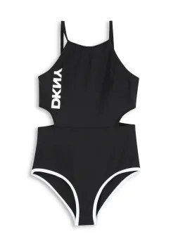 Dkny costum de baie dintr-o bucata pentru copii culoarea negru, D62252 imagine