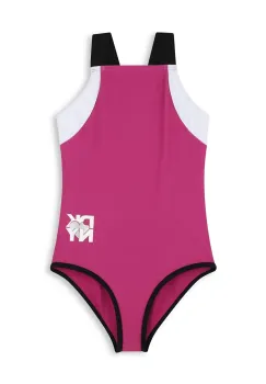 Dkny costum de baie dintr-o bucata pentru copii culoarea roz, D62250 imagine