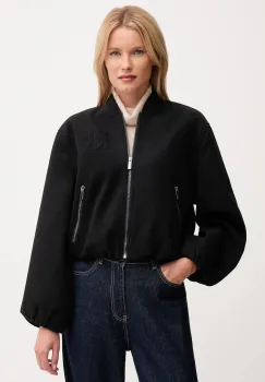 Dkny geaca bomber culoarea negru, de tranzitie, DJ5J6178 imagine