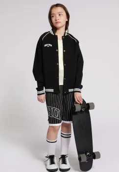 Dkny geaca bomber pentru copii culoarea negru, D62232 imagine