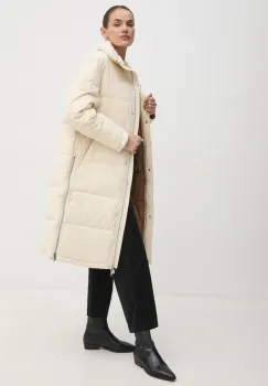 Dkny geaca femei, culoarea bej, de iarna, D2G4A178 imagine