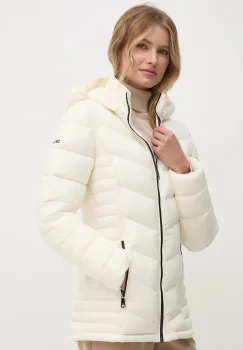 Dkny geaca femei, culoarea bej, de tranzitie, DLEMPR20 imagine