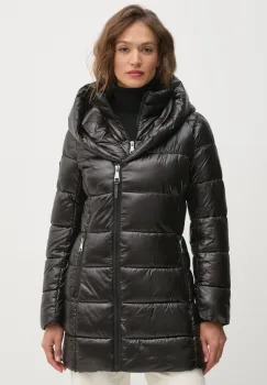 Dkny geaca femei, culoarea negru, de iarna, DLEMPU99 imagine