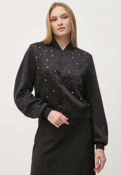 Dkny geaca femei, culoarea negru, de tranzitie, P4JJZXIZ imagine