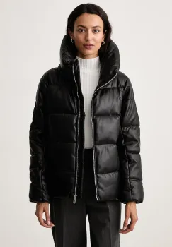 DKNY  geaca matlasata pentru femei din imitatie de piele imagine