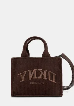 Dkny geanta din catifea HADLEE culoarea maro, R53ADM56 imagine