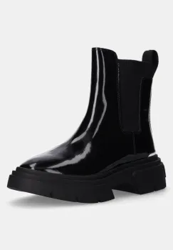 Dkny ghete chelsea de piele Fenella femei, culoarea negru, cu platforma, K4400981 imagine