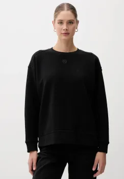 Dkny hanorac de bumbac culoarea negru, cu imprimeu, DJ4T1344 imagine