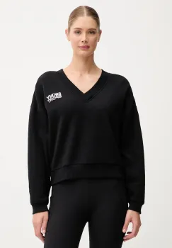Dkny hanorac de bumbac culoarea negru, cu imprimeu, DP5T1279 imagine
