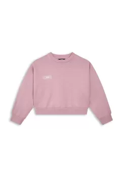 Dkny hanorac de bumbac pentru copii culoarea violet, cu imprimeu imagine