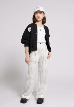 Dkny pantaloni copii culoarea alb, modelator, D62281 imagine