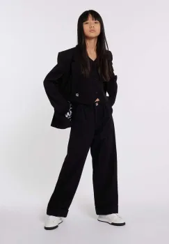 Dkny pantaloni copii culoarea negru, neted, D60230 imagine