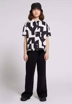 Dkny pantaloni copii culoarea negru, neted, D62276 imagine