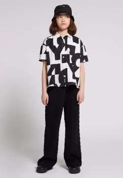 Dkny pantaloni copii culoarea negru, neted, D62276 imagine